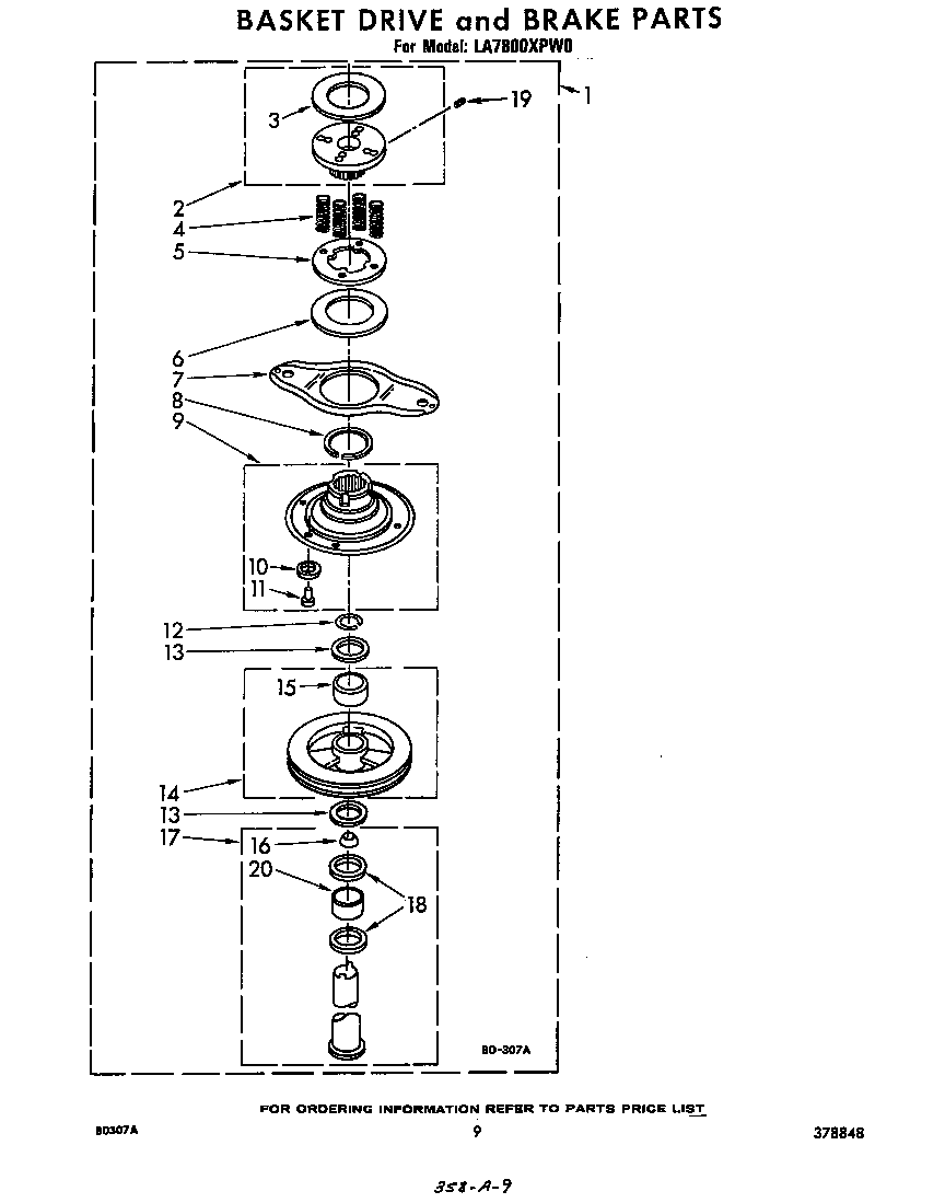 BASKET DRIVE AND BRAKE