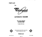 Whirlpool LA9800XPW0 front cover diagram