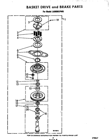 Basket drive and brake