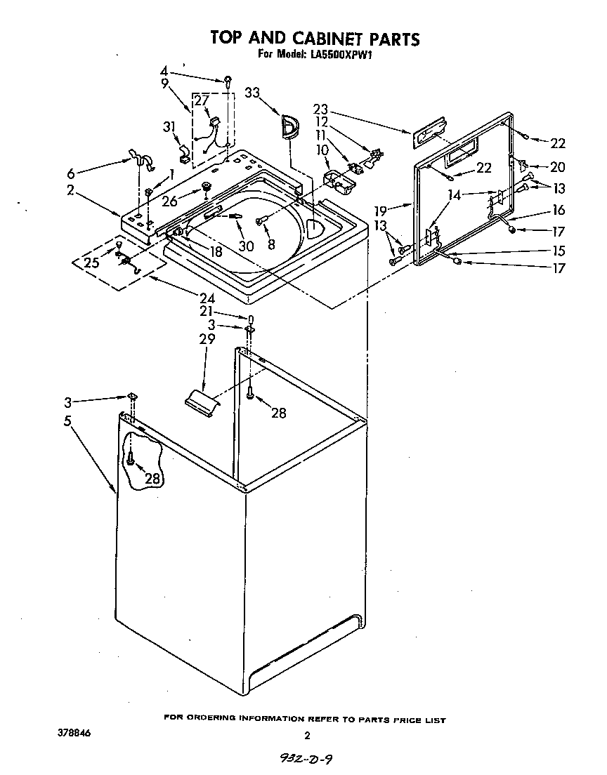 Top and cabinet