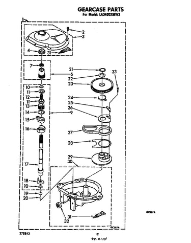 Gear case parts