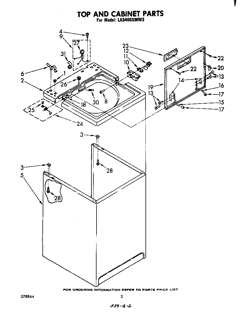 Top and cabinet
