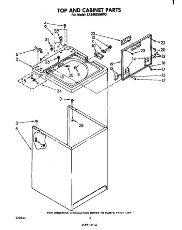 Top and cabinet