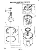 Agitator, basket, and tub