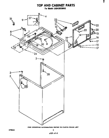 Top and cabinet