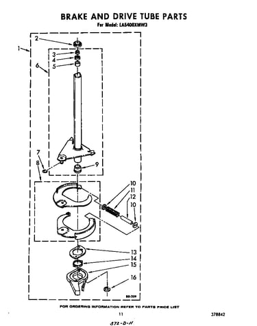 Brake and drive tube