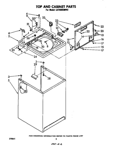 Top and cabinet