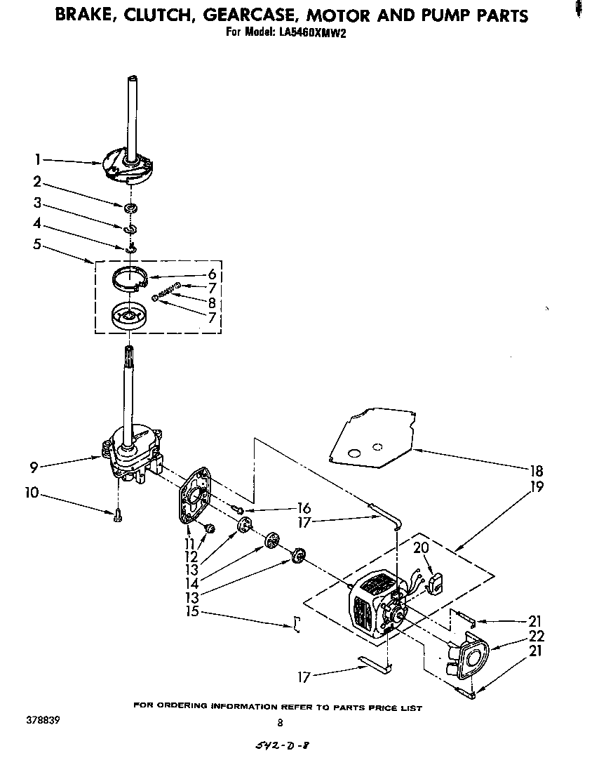 BRAKE, CLUTCH, GEARCASE,MOTOR AND PUMP