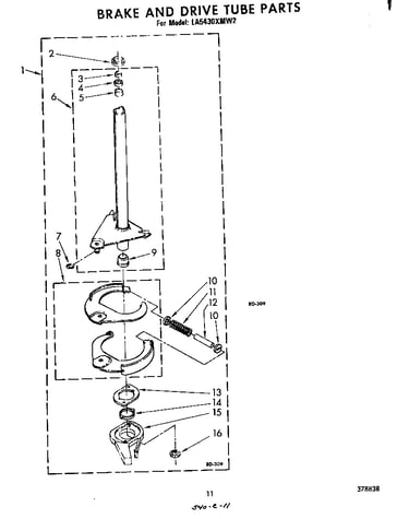 Brake and drive tube