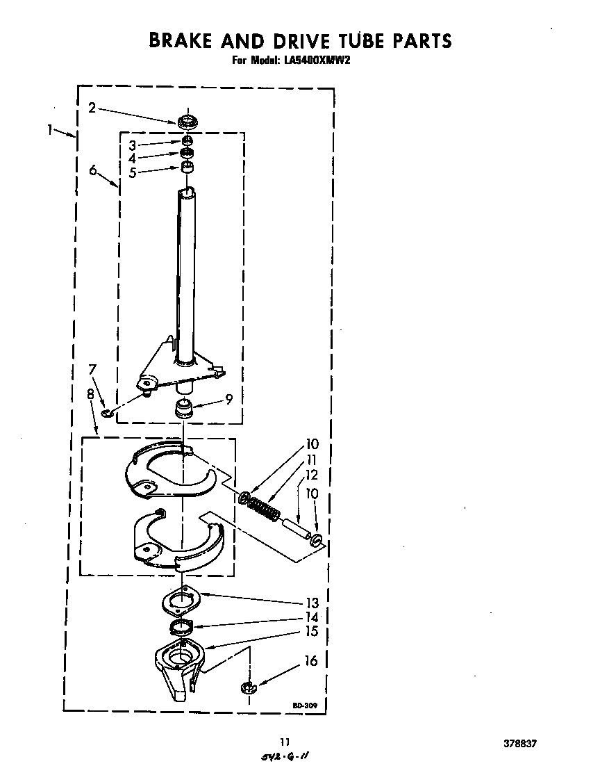 Brake and drive tube