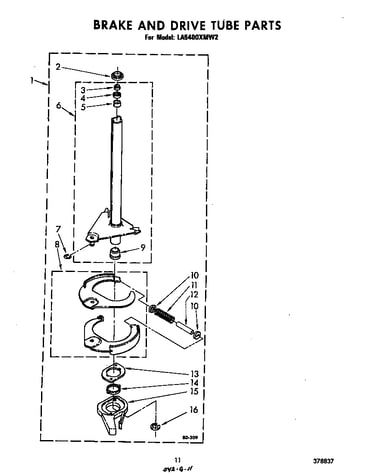 Brake and drive tube