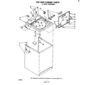 Whirlpool LA7400XMW2 top and cabinet diagram