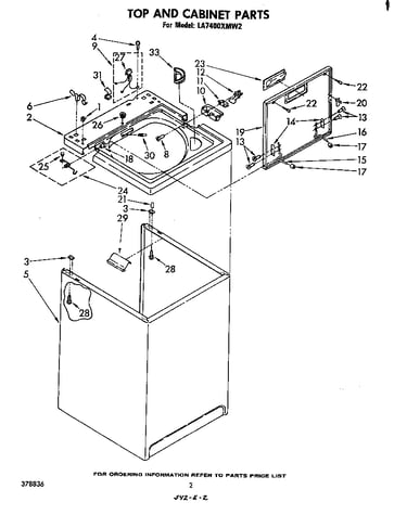 Top and cabinet