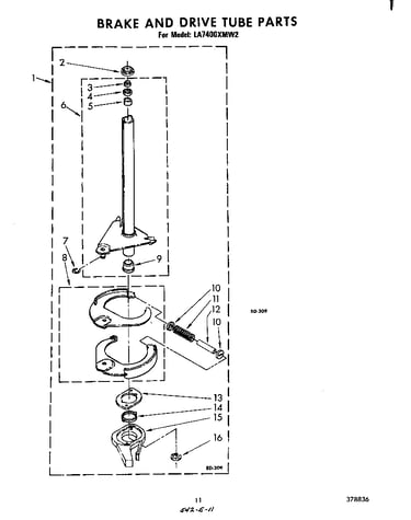 Brake and drive tube