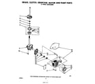 Whirlpool LB5540XMN0 brake, clutch, gear case, motor and pump diagram