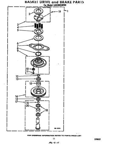 Basket drive and brake
