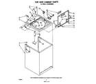 Whirlpool LA7450XMW0 top and cabinet diagram