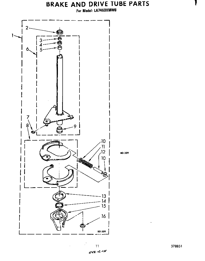 Brake and drive tube