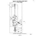 Whirlpool LA5460XMW1 brake and drive tube diagram