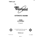 Whirlpool LA5430XMW1 front cover diagram