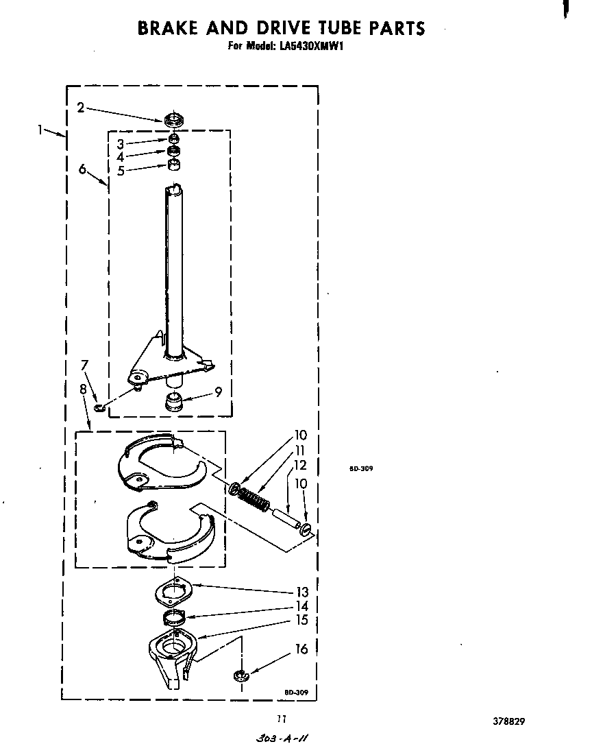 Brake and drive tube