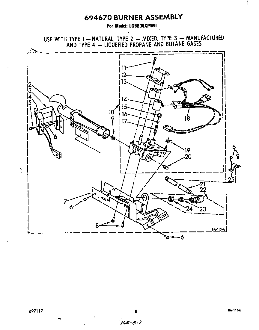 694670 BURNER ASSEMBLY