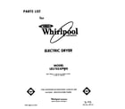 Whirlpool LE5705XPW0 front cover diagram