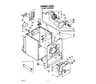 Whirlpool LE5705XPW0 cabinet diagram