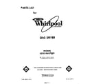 Whirlpool LG5536XPW0 front cover diagram