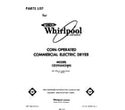 Whirlpool CE2950XSW0 front cover diagram