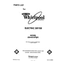 Whirlpool LE6405XPW0 front cover diagram