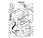 Whirlpool LG6606XPW0 cabinet diagram