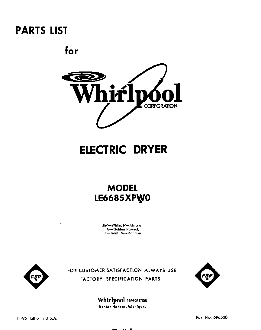 Parts diagram