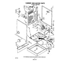 Whirlpool LG2001XSW0 cabinet and motor diagram