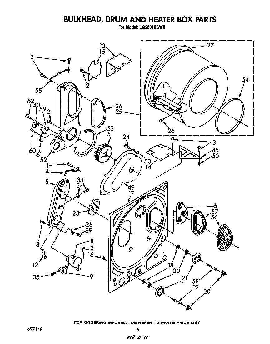 BULKHEAD, DRUM AND HEATER BOX