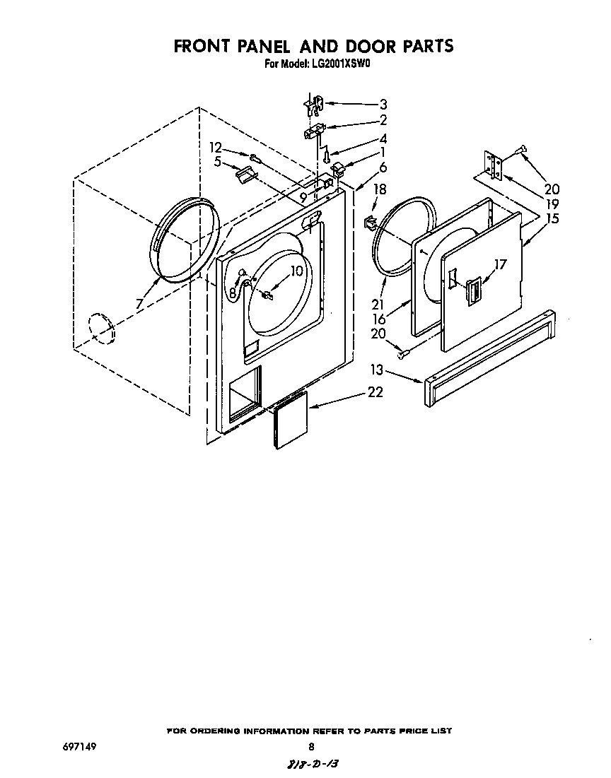 FRONT PANEL AND DOOR