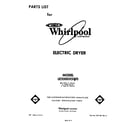 Whirlpool LE2000XSW0 front cover diagram