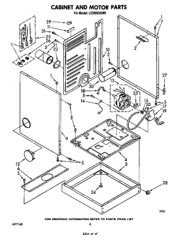 Cabinet and motor