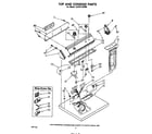 Whirlpool LG7811XPW0 top and console diagram