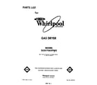 Whirlpool 3LG5706XPW0 front cover diagram
