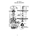 Roper 8585L20 motor, heater and spray arm diagram