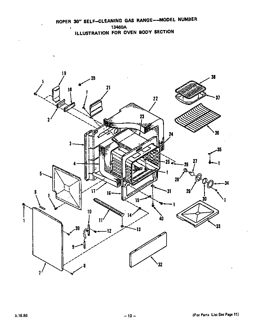 Oven body
