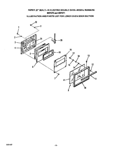 Lower oven door