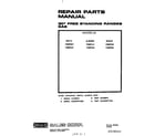 Roper F4397*0 cover page-text only diagram