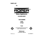 Roper C3107L0 cover page diagram