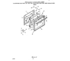 Roper B4607X0 glass upper oven and lower broiler door diagram
