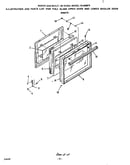 Glass upper oven and lower broiler door