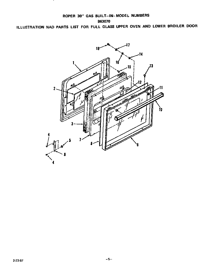 FULL GLASS UPPER OVEN AND LOWER BROILER DOOR