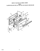 Oven and broiler door w/glass