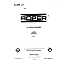 Roper D6757*0 front cover diagram
